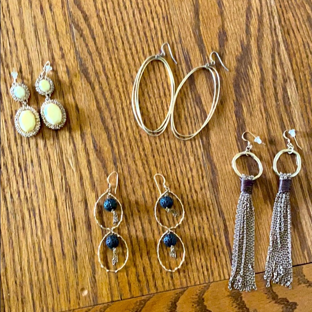 Bundle of Beautiful Gold Hoop & Drop Earrings